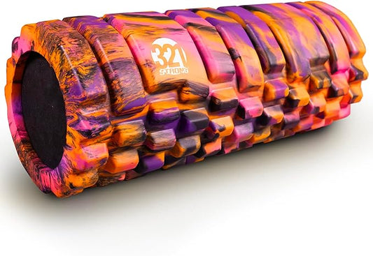 321 STRONG Foam Roller - Medium Density Deep Tissue Massager for Muscle Massage and Myofascial Trigger Point Release, with 4K eBook