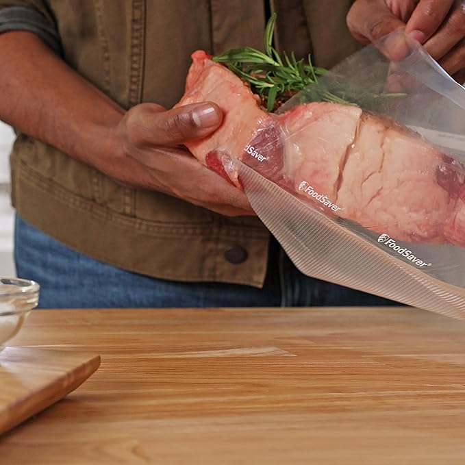 FoodSaver Heavy Duty Quart Vacuum Seal Bags, 44 Pack with 30% Extra Thickness, Compatible with All FoodSaver Appliances