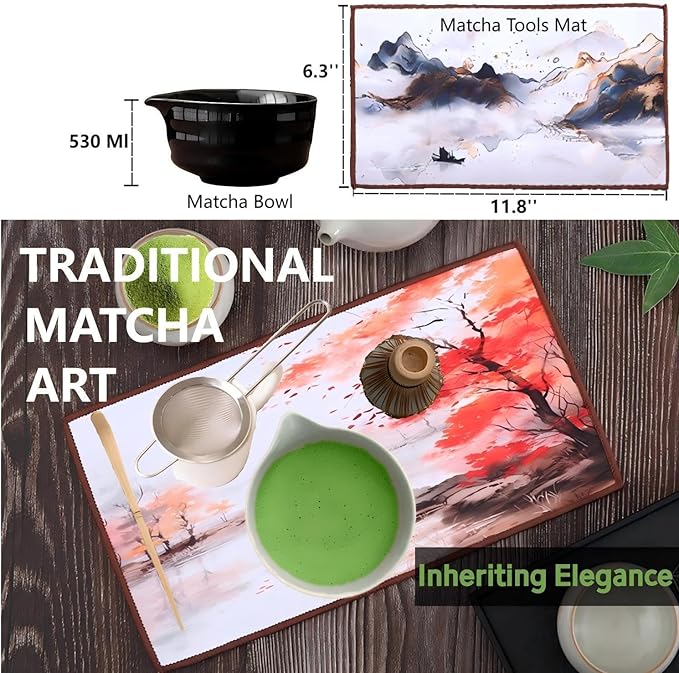 Matcha Whisk Holder Matcha Chasen Whisk Stand Ceramic Holder fit for Traditional Japanese Tea Ceremony Starter (Matte Green)