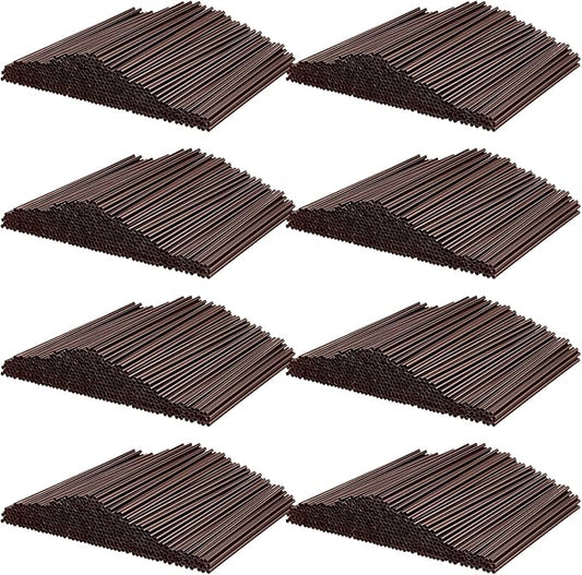 6000 Count Coffee Cocktail Stirrers Straws Disposable Plastic Sip Stir Sticks Cocktail Drink Stirrers Sticks Cups Straws for Bars Juice Drinking(Coffee,5 Inch)