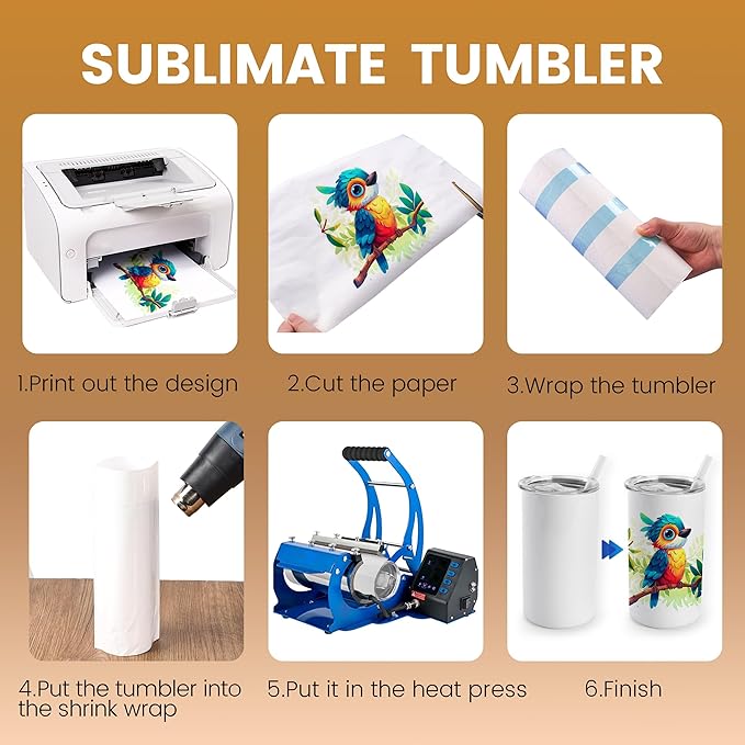 Joyclub 4 Pack 12 oz Sublimation Tumblers Stainless Steel Skinny Straight Sublimation Tumbler with Lid and Straw Ideal for DIY Gifts, Tea, Coffee, Wine