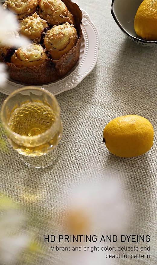ISAENNE Designer Vintage Linen Elegant Extra Long Table Cloth Rectangular,Chinoiserie Floral Tablecloth,Durable Decor Table Cover for Dining Thanksgiving Kitchen Party,67"*118"-Segerman B