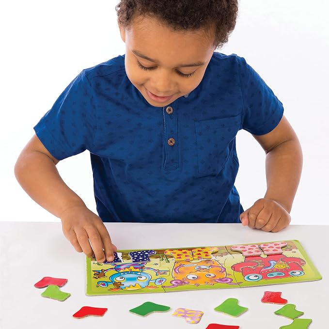 ORCHARD TOYS Moose Smelly Socks Game. Find Matching Pairs of Socks for Your Monsters! for Ages 3-6 and 2-4 Players