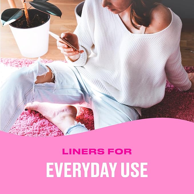 Carefree Panty Liners for Women, Long, Unwrapped, Unscented, 92ct | Pantiliners, Carefree Liners, Daily Liners for Women, Light Periods and Leaks, 8-Hour Odor Control | 92ct (Packaging May Vary)