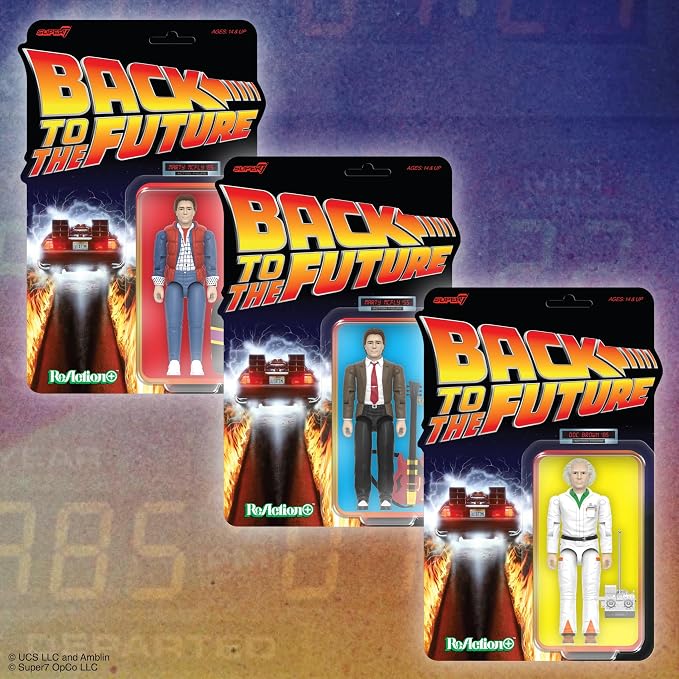 Super7 Reaction+ Back to the Future Doc Brown (1985) - 3.75" Back to the Future Action Figure with Accessories - Classic '80s Movie Collectibles and Retro Toys