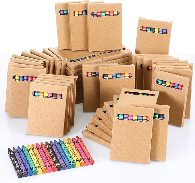 30 Packs Crayons Bulk Back to School Crayon 8 Color Crayon Individual Packs Mini Wrapped Wax Washable Crayons for Student Gifts School Supplies Classroom Rewards Gifts