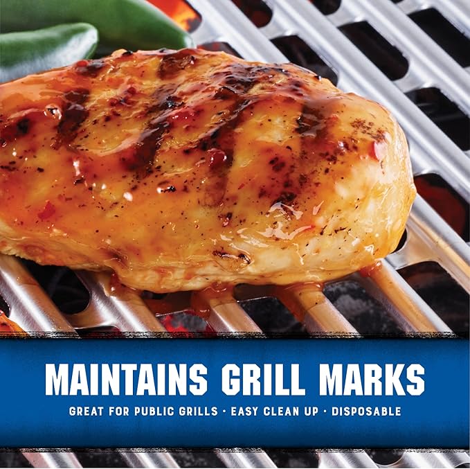 Kingsford Disposable Grill Liners, Heavy Duty Aluminum Foil Grill Toppers for Outdoor BBQ Grills, Helps Prevent Food and Sauce Falling Through Grates, 16 x 11.75 in, 4 Count - 6 Pack