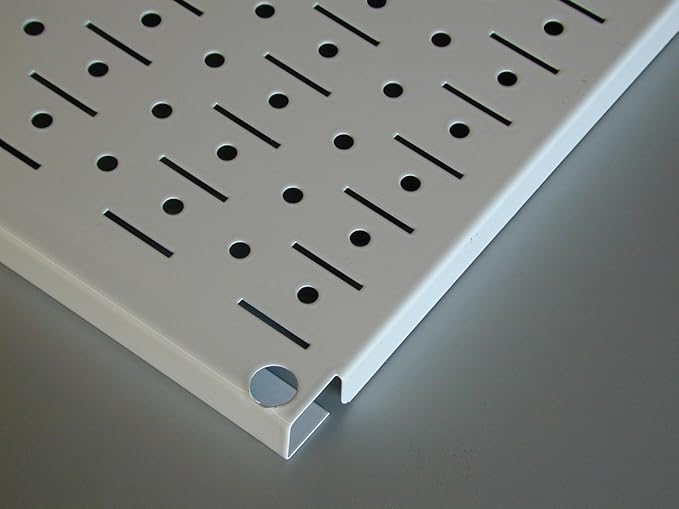Wall Control Kitchen Pegboard Organizer Pots and Pans Storage Rack Organization Kit with White Pegboard and White Accessories