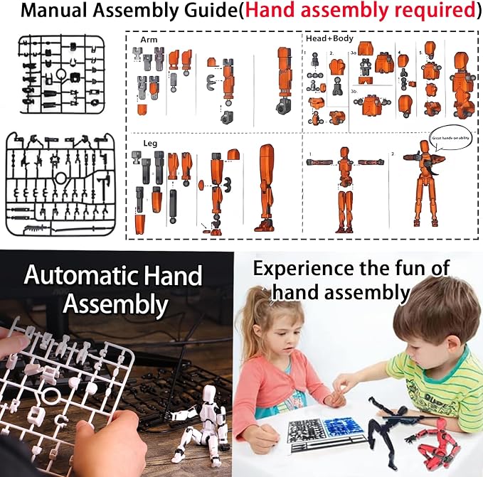DANONI Titan 13 Lucky Robot Action Figure, 3D Printed Multi-Jointed Movable Robot Action Figures, Desktop Decorations Game Gifts (9pcs)