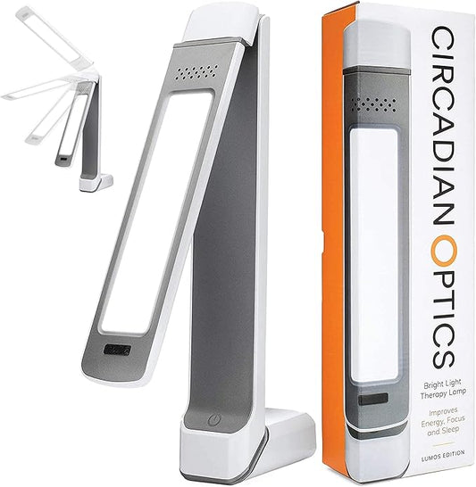Circadian Optics Lumos 2.0 Light Therapy Lamp | As Seen On Shark Tank | 10,000 Lux Full Spectrum UV-Free Light | Boost Mood, Improve Sleep, Increase Energy & Enhance Focus