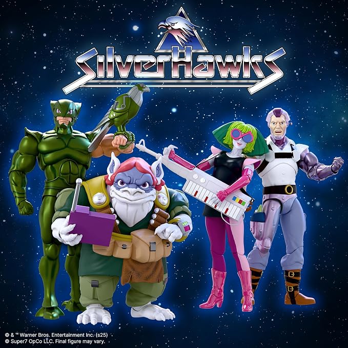 Super7 ULTIMATES! SilverHawks Condor (Toon) - 7" SilverHawks Action Figure with Accessories - Classic Cartoon Collectibles and Retro Toys