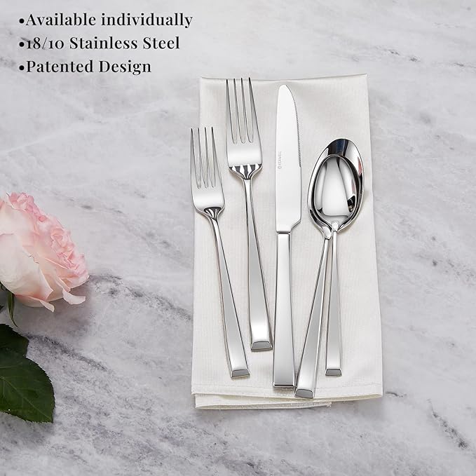 KEAWELL Premium Imperial 4-Piece 6.5 inch Spoon Set – Heavy Duty 18/10 Stainless Steel Flatware with Smooth Rounded Edges, Dishwasher Safe for Sophisticated Dining (4, Teaspoons)