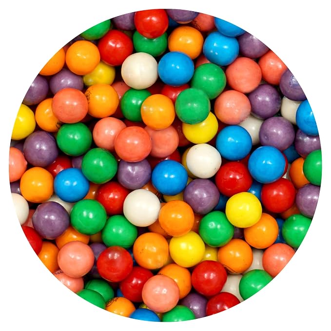 Gumballs for Gumball Machine, 0.5 Inch Mini Gumballs, Approx. 560 Pieces, 2lb Bulk Bag, Bubble Gum Balls Assorted Fruit Flavored Bubble Gum, Gumball Machine Refills