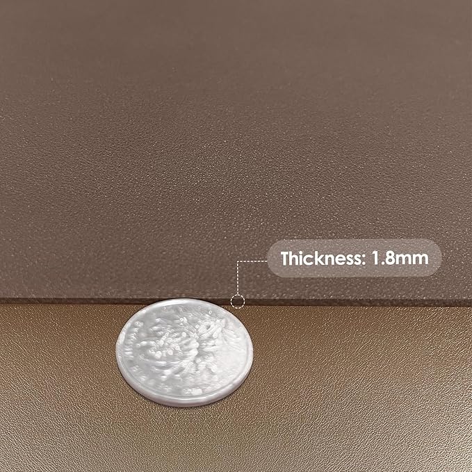 Leather Desk Mat,1.8mm Thick,16x60 Inch Desk Cover,Gold Desk Mat,Desk Protector Mat,Dresser Cover Top,Table Cover Rectangle,End Table Cover(Mud Color+Champagne Gold,16x60)