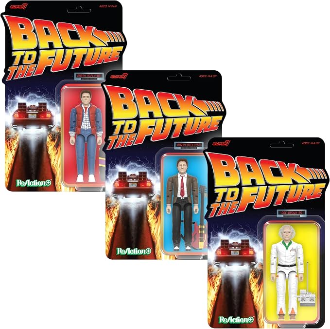 Super7 Reaction+ Back to the Future Doc Brown (1985) - 3.75" Back to the Future Action Figure with Accessories - Classic '80s Movie Collectibles and Retro Toys