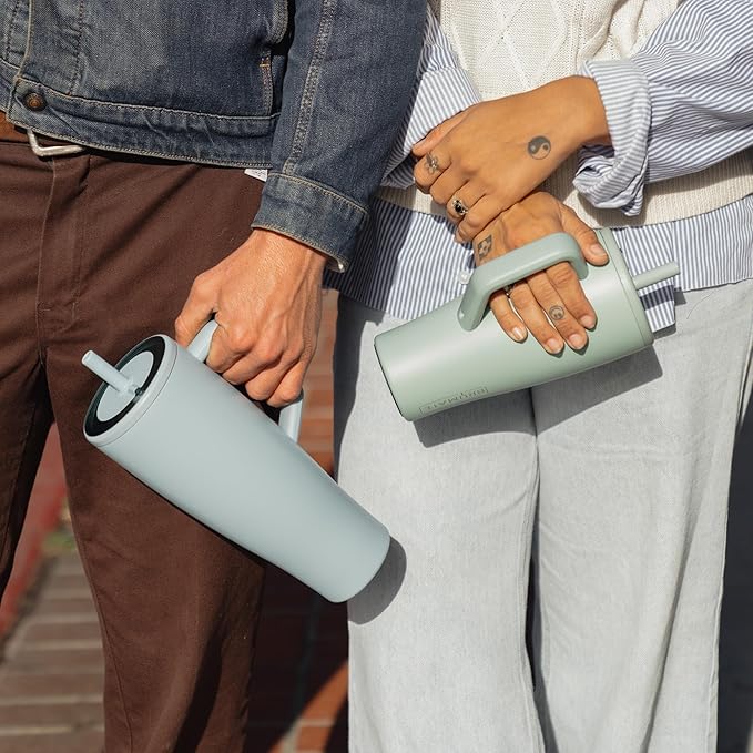 BrüMate Era 40 oz Tumbler with Handle and Straw | 100% Leakproof Insulated Water Bottle Tumbler with Lid and Flexible SoftSip Straw | Made of Stainless Steel | Cup Holder Friendly | 40oz (Guava)