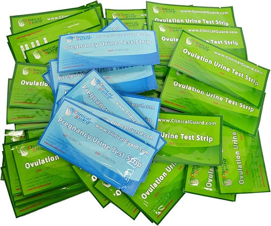 Clinical Guard 25 Ovulation Test Strips and 10 Early Pregnancy Test Strips Combo Rapid HCG Test Fertility Ovulation Predictor Kit (35 Count)
