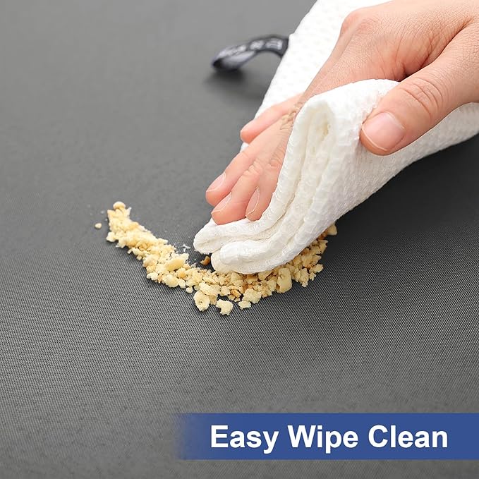 homing Rectangle Table Cloth Cover, Waterproof Polyester Elastic Fitted Tablecloth, Fits for 6 Foot Folding Tables, Washable Table Protector for Picnic, Camping, Outdoor (Grey, 30" x 72")