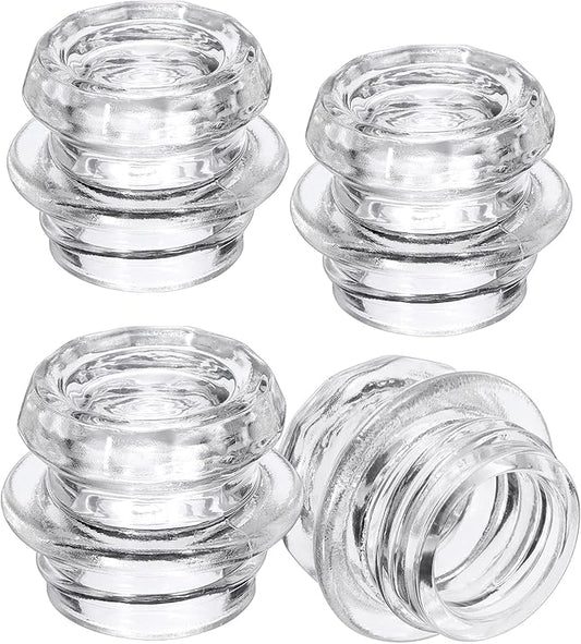 4 Pack Coffee Percolator Glass Top Replacement, Clear Coffee Filter Glass Knob for Electric and Stove Pots, Heat-Resistant Percolator Parts Camping Accessories for Coffee Filter and Makers