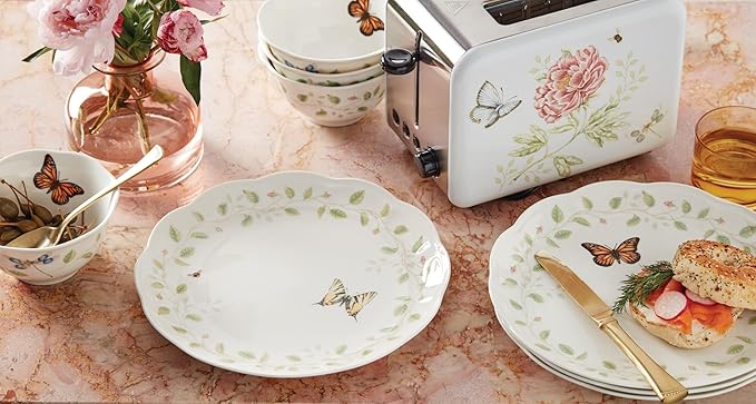 Lenox 894542 Butterfly Meadow Vines 4-Piece Dinner Plate Set