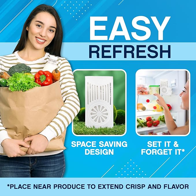 NonScents Shoe & Refrigerator Deodorizer Bundle - 4 Pack (8 Count) Shoe Odor Eliminator & 4 Refrigerator Deodorizer - Powerful, Reusable Odor Absorbers for Shoes, Fridge, Closets - Unscented Freshness