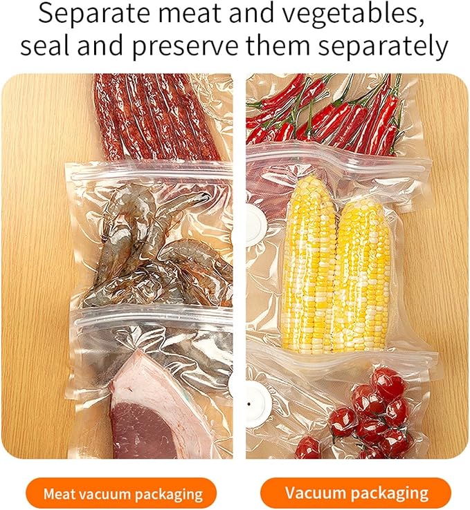 Vacuum Sealer for Food, Handheld Vacuum Sealer Easy Mode (Vacuum Sealers+ 50 Reusable Vacuum Seal Bags)