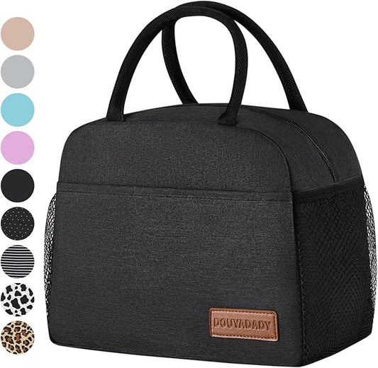 douyadady Lunch Bag Women/Men Lunch Box Women/Men (black)