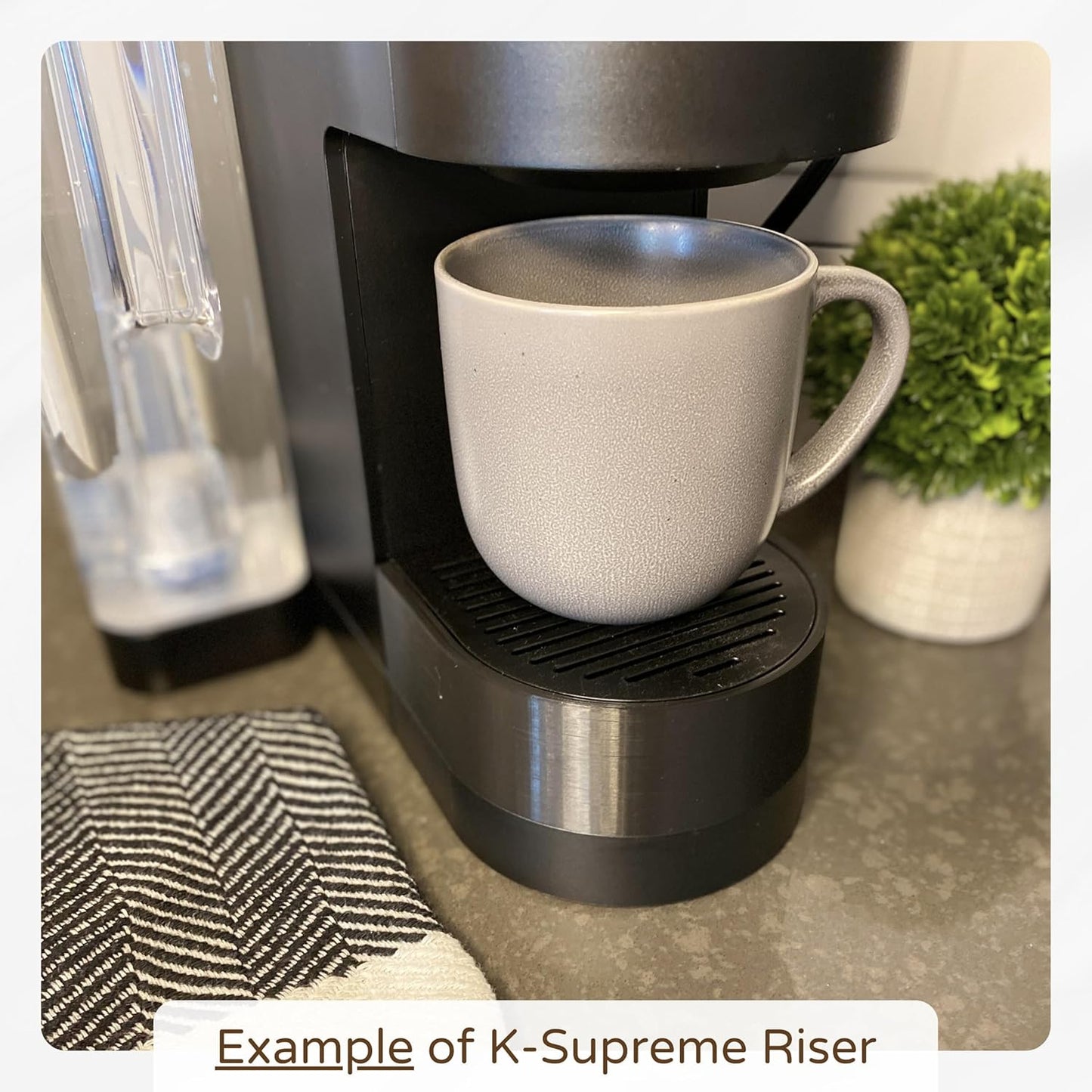 Drip Tray Mug/Cup Riser Made for the Keurig to Reduce Splashes - Riser Only (Gray, K-Slim 1.7 Inches Tall)