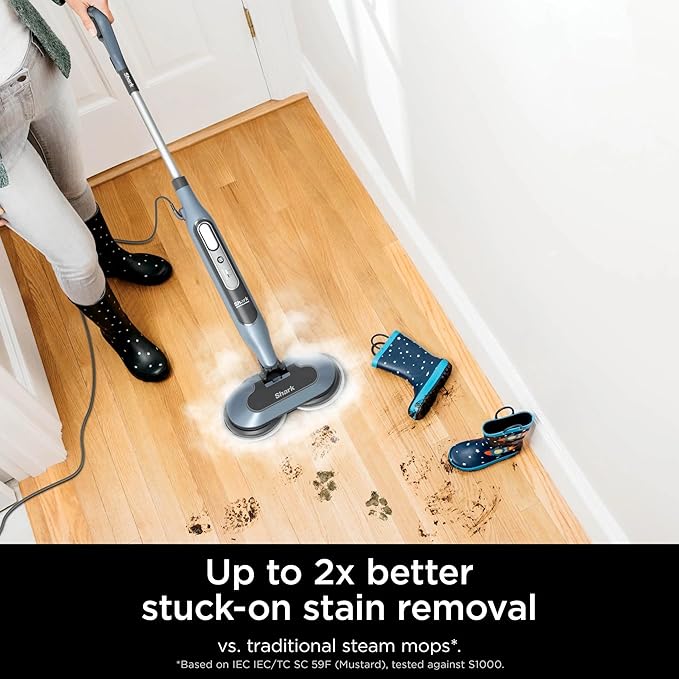 Shark S8000 Steam & Scrub All-in-One Scrubbing and Sanitizing Hard Floor Steam Mop pure water (Renewed)