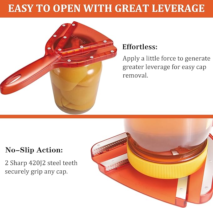 Jar Opener for Weak Hand & Seniors with Arthritis,Easy Twist Off Bottle Caps,Patent | Unique Kitchen Gadgets, Christmas Gifts for Elderly/Women/Men (Pink)