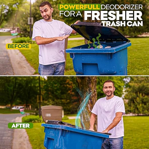 BEEST Dumpster Defender - 8lbs Outdoor Trash Can Deodorizer & Liquid Waste Absorber (Made in USA) Biodegradable Trash Can Odor Eliminator - Powerful Garbage Deodorizer for Always-Fresh Bins - 36 Cups