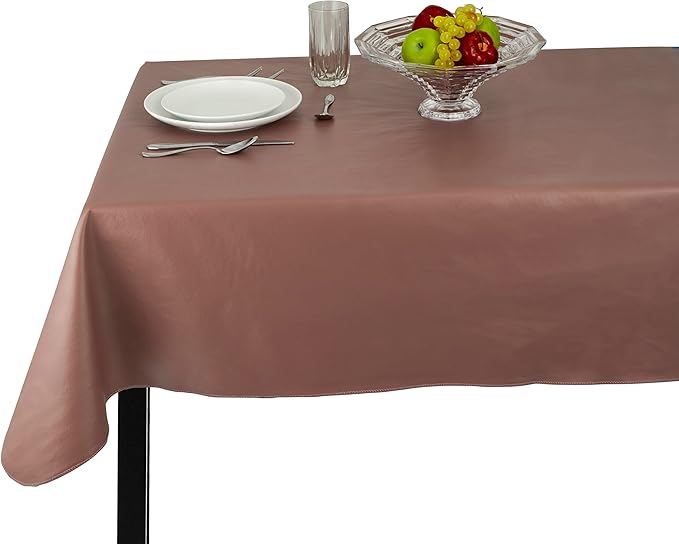 Yourtablecloth Heavy Duty Vinyl Rectangle or Square Tablecloth – 6 Gauge Heavy Duty Tablecloth – Flannel Backed – Wipeable Tablecloth with Vivid Colors & Many Sizes 52 x 70 Sky Blue