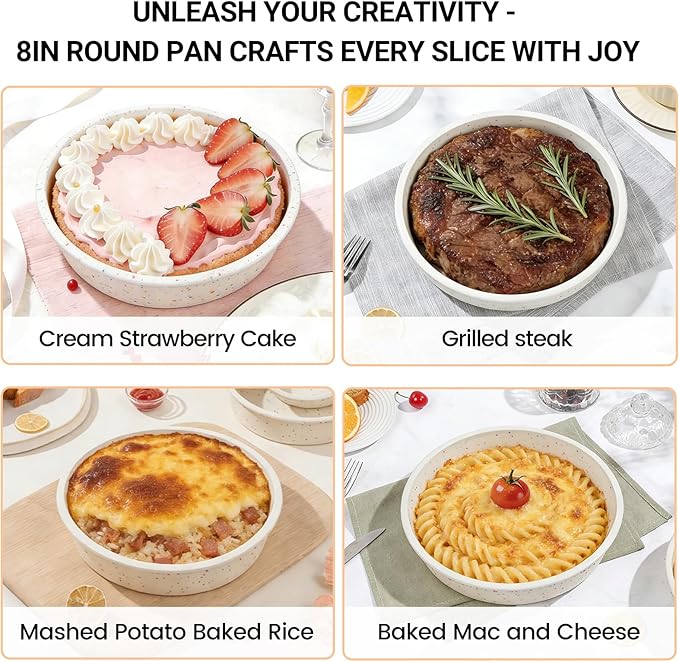 SJ 10 Inch Silicone Round Cake Pan with Metal Reinforced Frame Set of 3, Nonstick Silicone Cake Mold for Baking Suitable for Making Layers, Cheese & Chocolate Cakes
