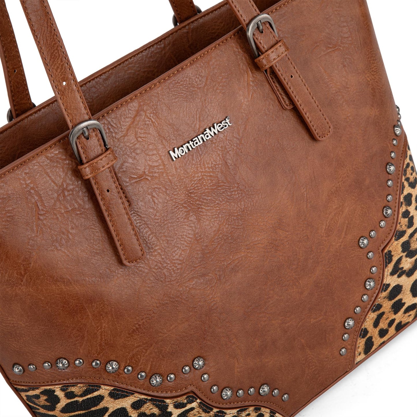 Montana West Purses and Handbags for Women 3pcs Hand Bags Tote Purse and Wallet Set Shoulder Satchel Bag for Women Leopard Print gifts MWC3-G058BR