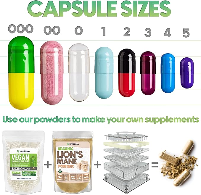XPRS Nutra Size 1 Empty Capsules - 100 Count Colored Empty Gelatin Capsules - Pill DIY Supplement Capsule Filling - Fillable Color Gel Caps Pills for Do It Yourself Supplements (Black/Red)