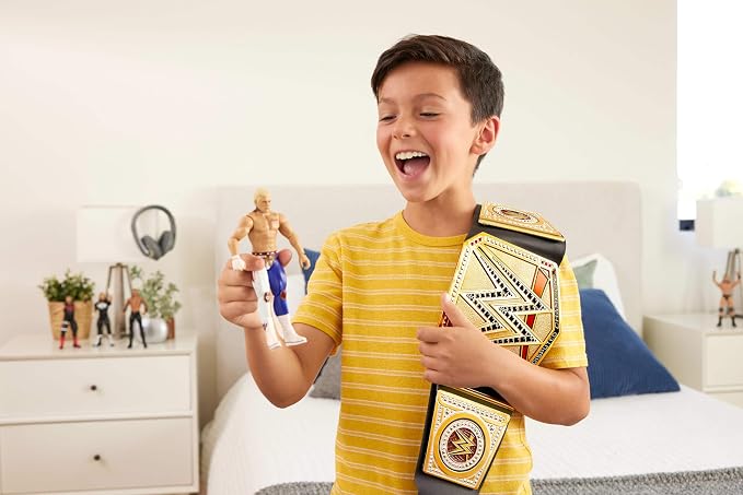Mattel WWE Championship Title, Undisputed WWE Universal Championship Role-Play & Costume Accessory, Wearable Leather-like Belt 3+ Feet