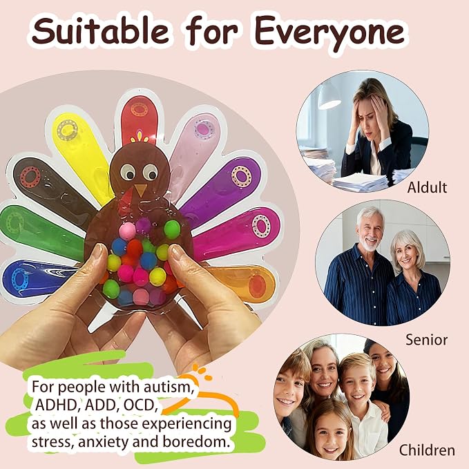 Color Sorting Toys, Squeeze Sensory Fidget Toys for Toddlers, Fine Motor Skills Sensory Toy, Montessori Learning Toys for Preschool Learning, Sensory Activity Toy for Kids 3+ & Adults