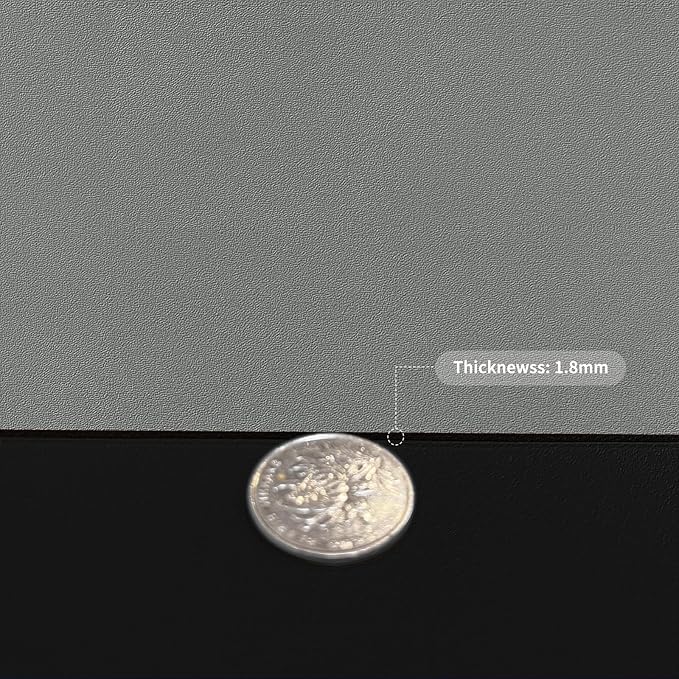 Leather Table Cover,1.8mm Thick,42x42 Inch Table Protector,Table Protector for Dining Room Table,Dining Table Cover,Table Cover Protector,Dining Table Protector Rectangle(Black+Gray,42x42)