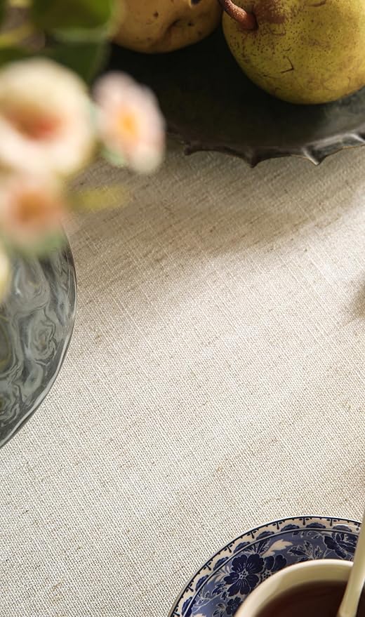 patdrea Designer Vintage Blue Rectangle Extra Long Tablecloth,Leaves Pattern Breathable Floral Table Cloth,French Table Cover for Kitchen Dining Christmas,Thanksgiving,Party,67"x118"-Ivar B