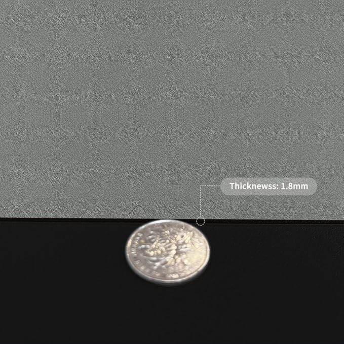 Leather Table Cover,1.8mm Thick,36x54 Inch Table Protector,Table Protector for Dining Room Table,Table Protectors for Rectangle Tables.(Black+Gray,36x54)