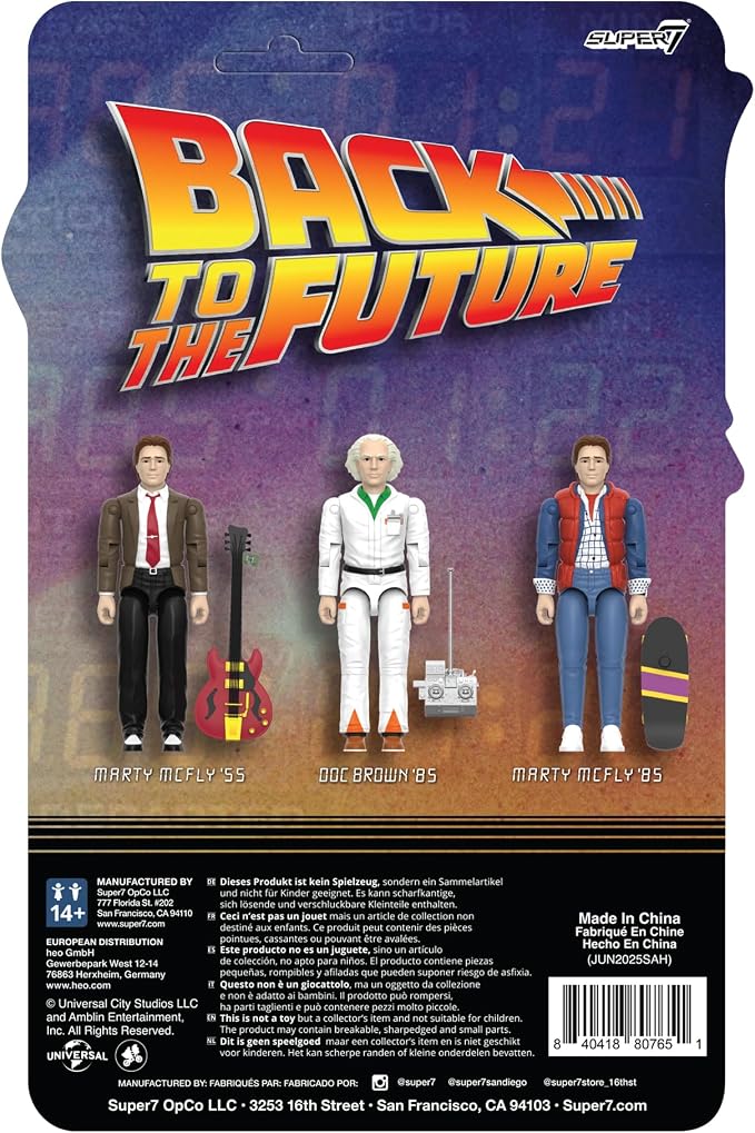 Super7 Reaction+ Back to the Future Marty McFly (1955) - 3.75" Back to the Future Action Figure with Accessories - Classic '80s Movie Collectibles and Retro Toys