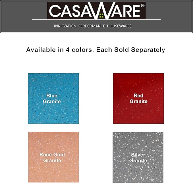 casaWare Ceramic Coated NonStick 12 Cup Muffin Pan (Blue Granite)