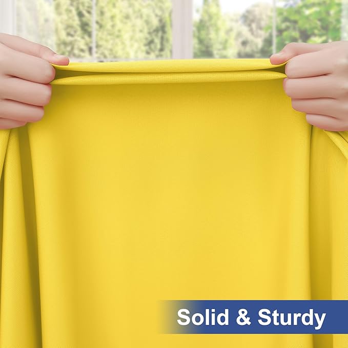 homing Rectangle Table Cloth Cover, Waterproof Polyester Elastic Fitted Tablecloth, Fits for 8 Foot Folding Tables, Washable Table Protector for Picnic, Camping, Outdoor (Yellow, 30" x 96")