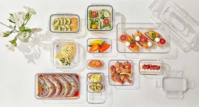 Airtight Food Storage Container with Lid(13.5oz) Leak-Proof Baby Food Box | BPA-Free | Meal Prep | Microwave, Freezer and Dishwasher Safe | Kitchen Fridge Organizer Boxes | Fresher Food