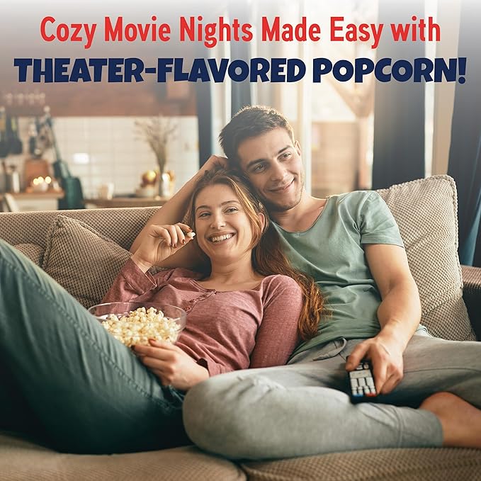 Premium America Popcorn Kit, 24 Packs for a 8oz Popper, Movie Theater & Popcorn Machine Kernels, Oil & Seasoning Packet, Bulk All in One