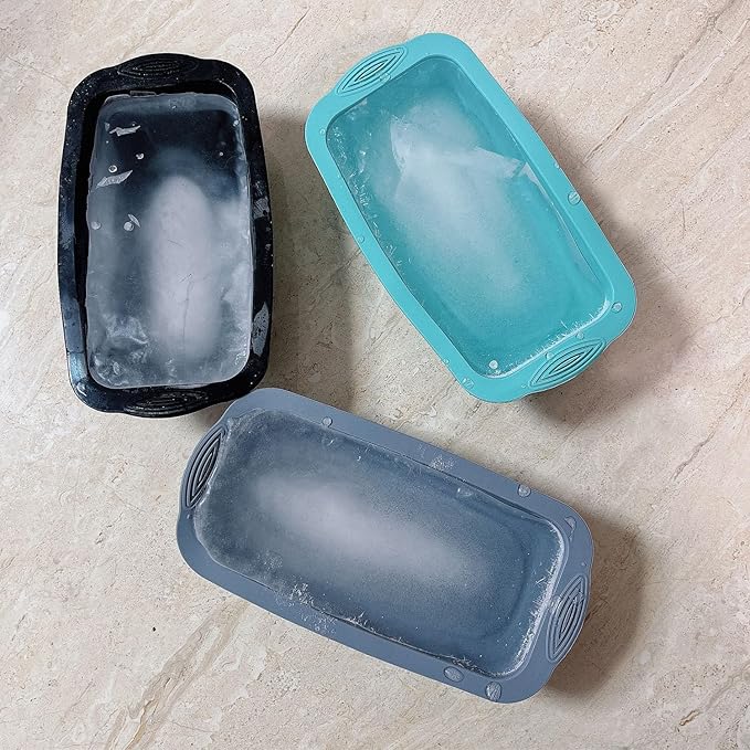 5Pcs Extra Large Ice Block Mold, Grey Silicone Ice Block Molds for Ice Bath Tub, Big Ice Cube Molds for Ice Bath, Ice Maker for Cold Plunge or Coolers, Ice Tray Accessories for Ice Bath Chiller