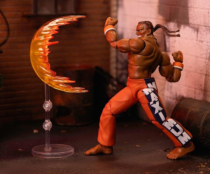 Jada Toys – Street Fighter II Dee Jay Action Figure Wave 3 – 1:12 Scale, 6" Tall, Interchangeable Heads, Hands & Accessories
