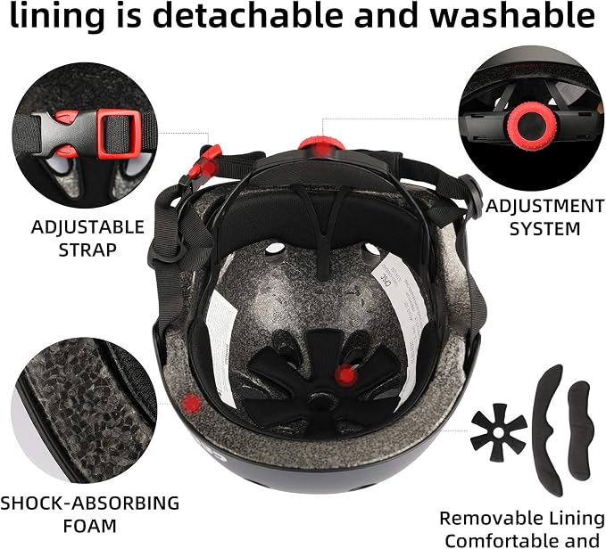 Kids Bike Skateboard Helmet Pad Set,Toddler Cyling Protective Gear Knee & Elbow Pads Wrist Guards for 5-8-10-12-14-16 Years Girls Boys Bicycle Scooter Roller Skate Inline Skating Rollerblading