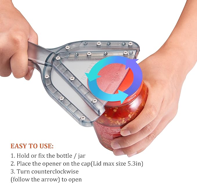 Jar Opener for Weak Hand & Seniors with Arthritis,Easy Twist Off Bottle Caps,Patent | Unique Kitchen Gadgets, Christmas Gifts for Elderly/Women/Men (Green)