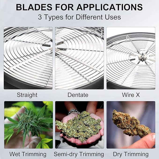 MELONFARM 19 in Bud Leaf Bowl Trimmer, Bud Bowl Trimmer with Switchable Stainless Steel Blades & Clear Visibility Dome, Hand Twist Spin Cutting Bud Trimmer for Buds, Flowers, Hydroponics Plants